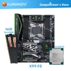 Материнская плата HUANANZHI x99-f8 с процессором Intel XEON E5 2620 V3, память 2*8 ГБ DDR4 NON-ECC 2400, память M.2 NVME USB3 ATX