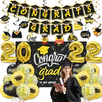 2022 grad party decor graduation season theme parti balloons happy graduation we did it im done flag congrats grad