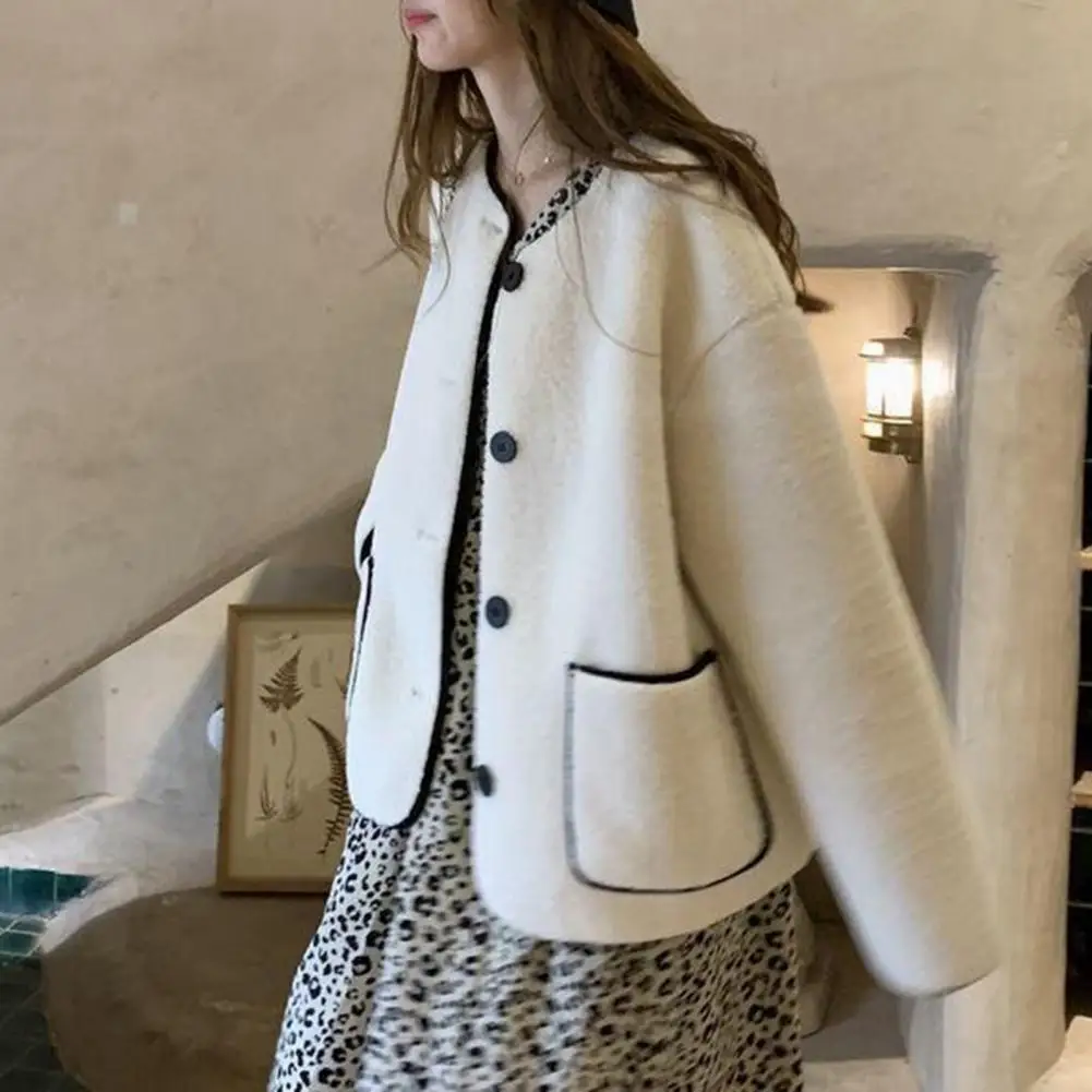 

Женское флисовое пальто с длинным рукавом, ветрозащитное пальто, теплое мягкое плюшевое пальто, кардиган, зимняя одежда 2023