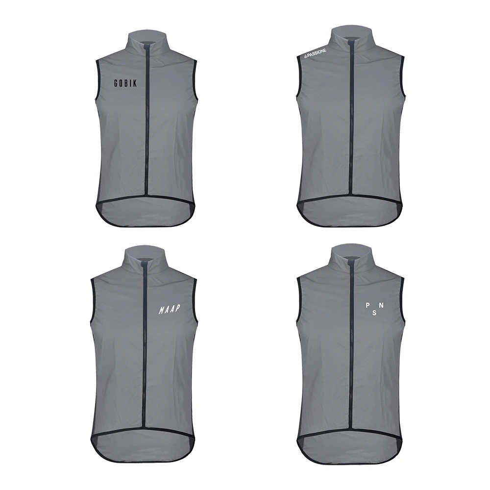 

New 2022PIMMER New Full Reflective Lightweight Men's Windproof Vest Wind Gilet All Season Vest Easy To Carry