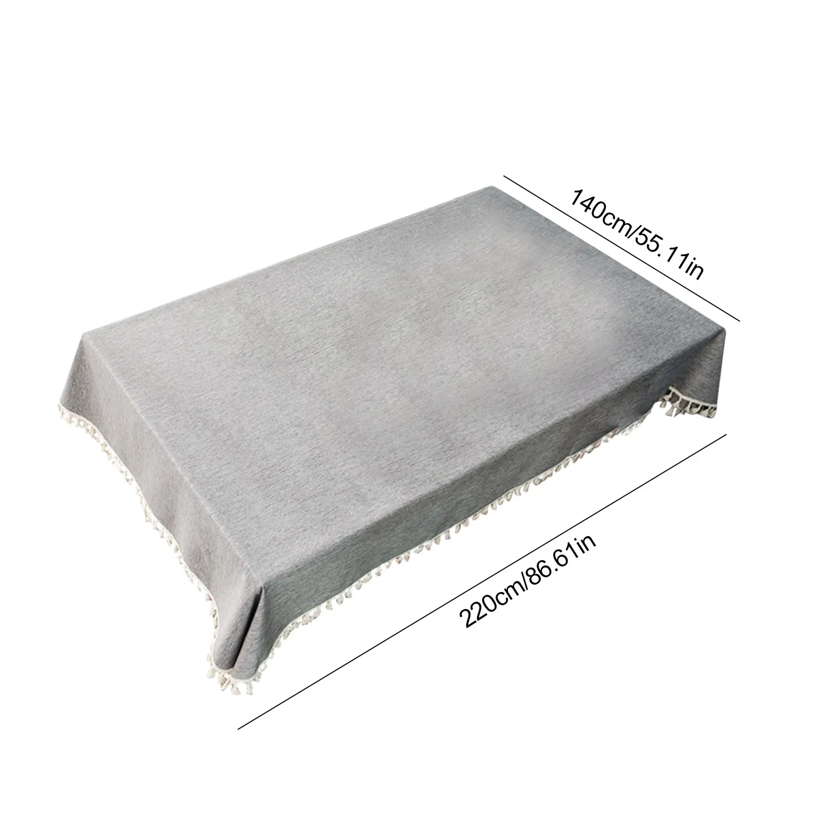 Скатерть из хлопка и льна с бахромой моющаяся гофрированная Водонепроницаемая