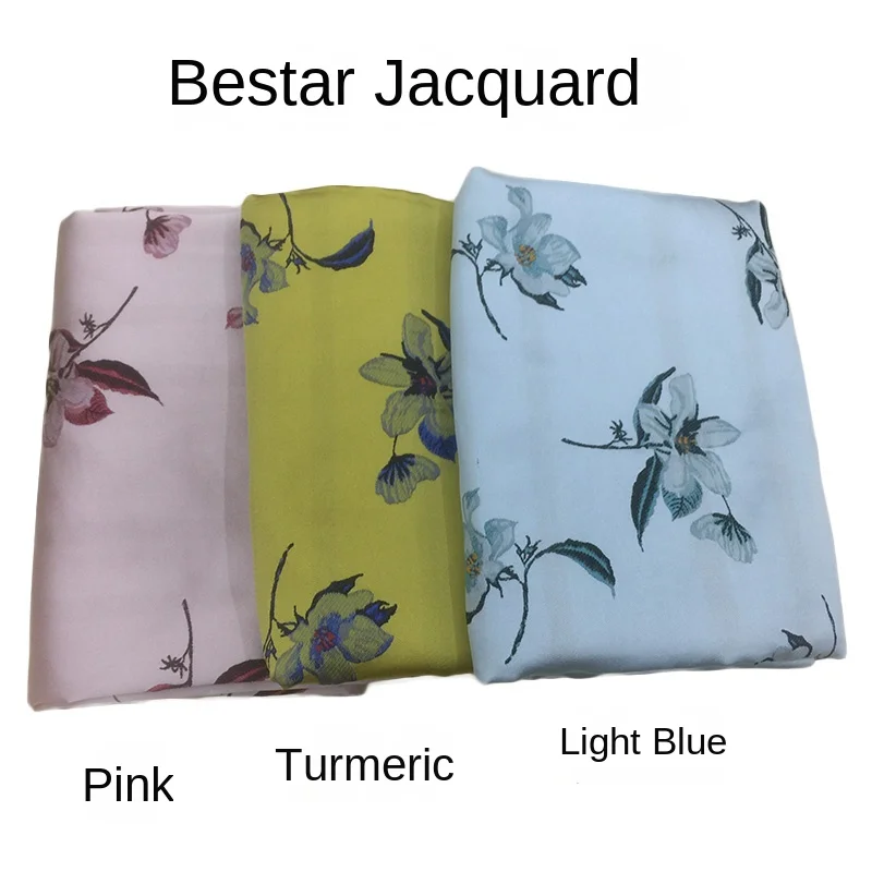 

Jacquard Brocade Fabric Flower Pattern Diy Sewing Autumn Winter Three-color Cheongsam Dress Hanfu Yarn-dyed Fabrics by the Meter