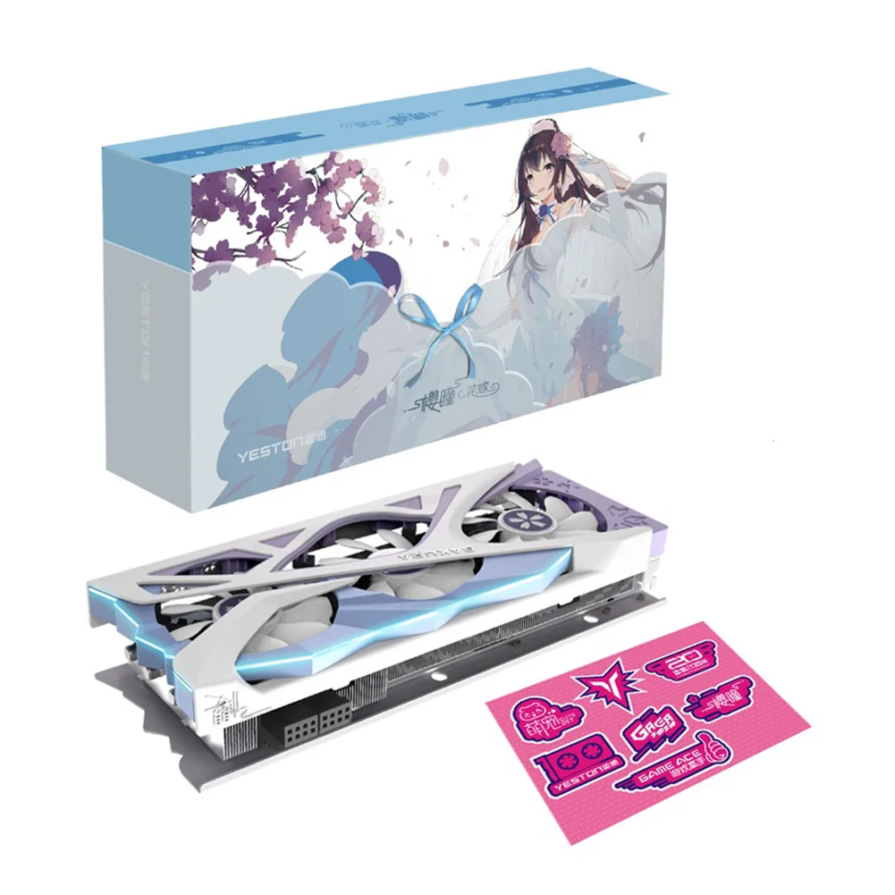 

YESTON Original RTX3070 Wedding Limited Edition Gaming Graphics Card 8G/256bit/GDDR6 Memory Dual Light Effect Mode,Video Card