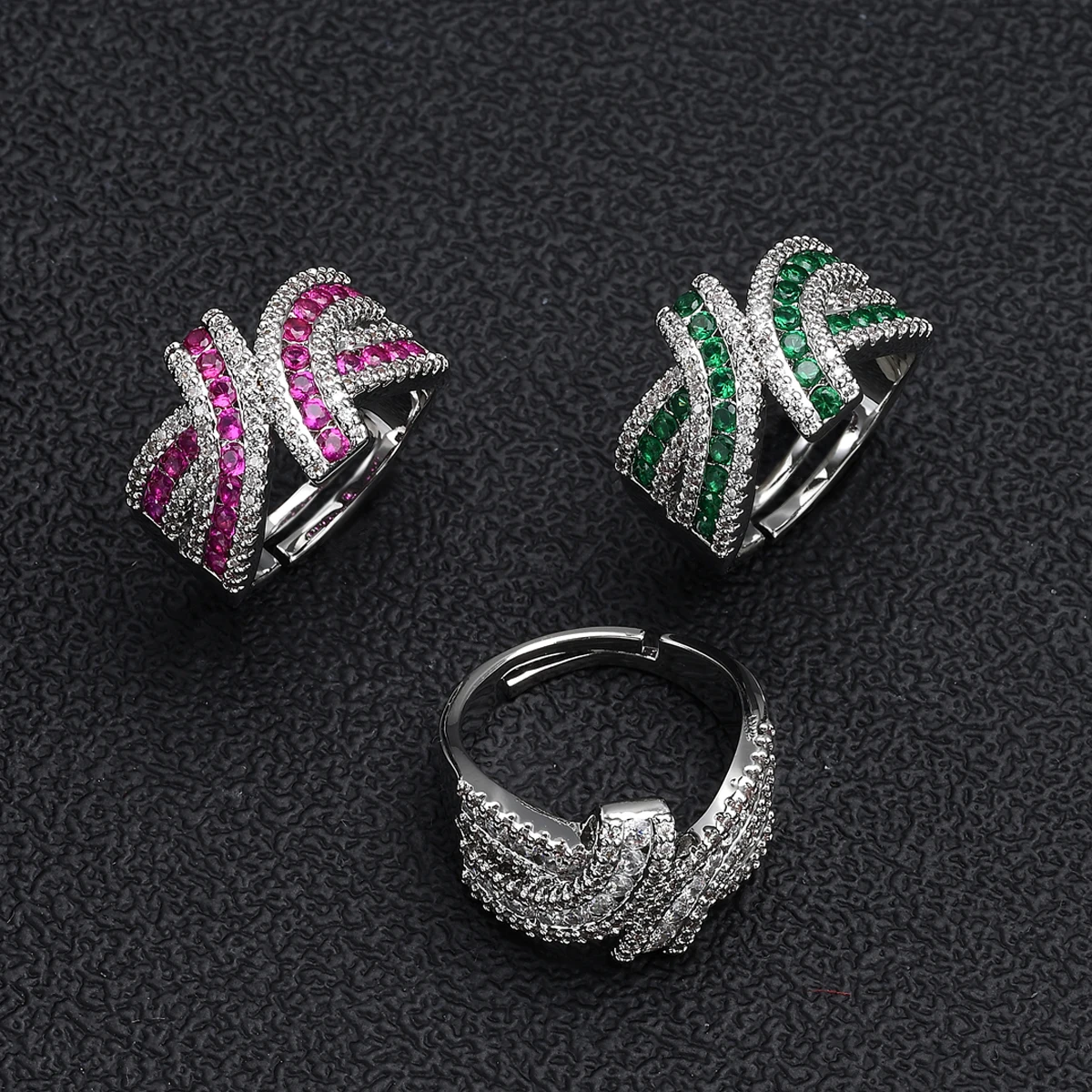 

Women's Ring Creative Design Color Zircon Silver Premium Ring Daily Fine Jewelry