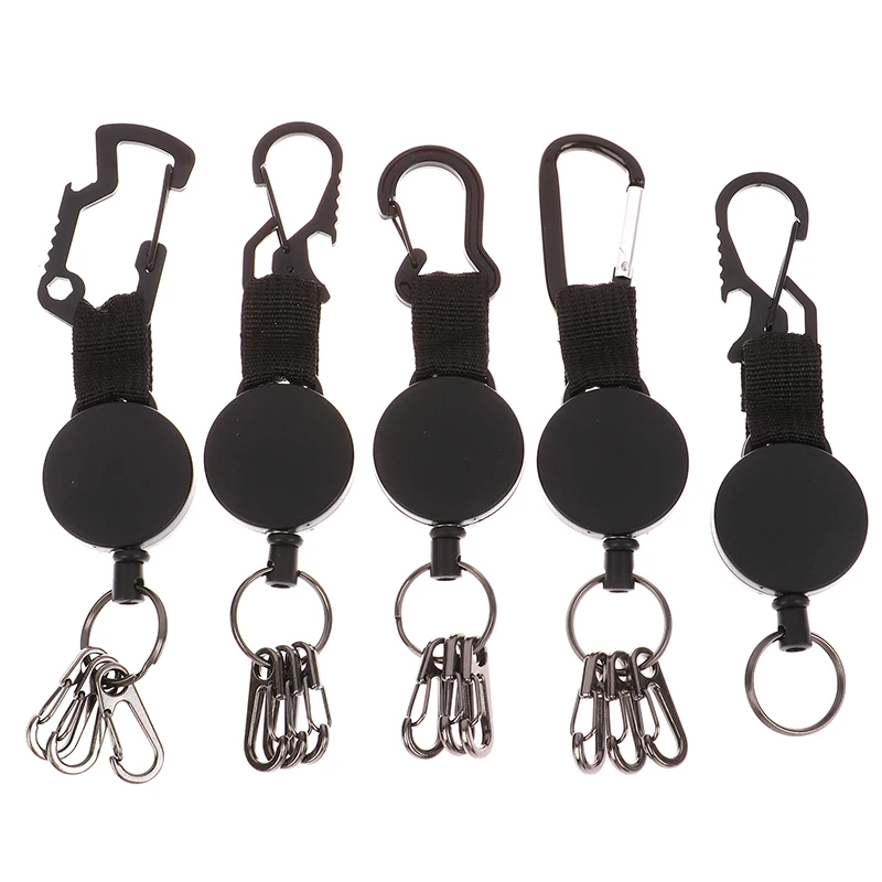 

New Resilience Rope Elastic Keychain Recoil Sporty Retractable Key Ring Anti Lost Yoyo Ski Pass Id Card Bottle Opener