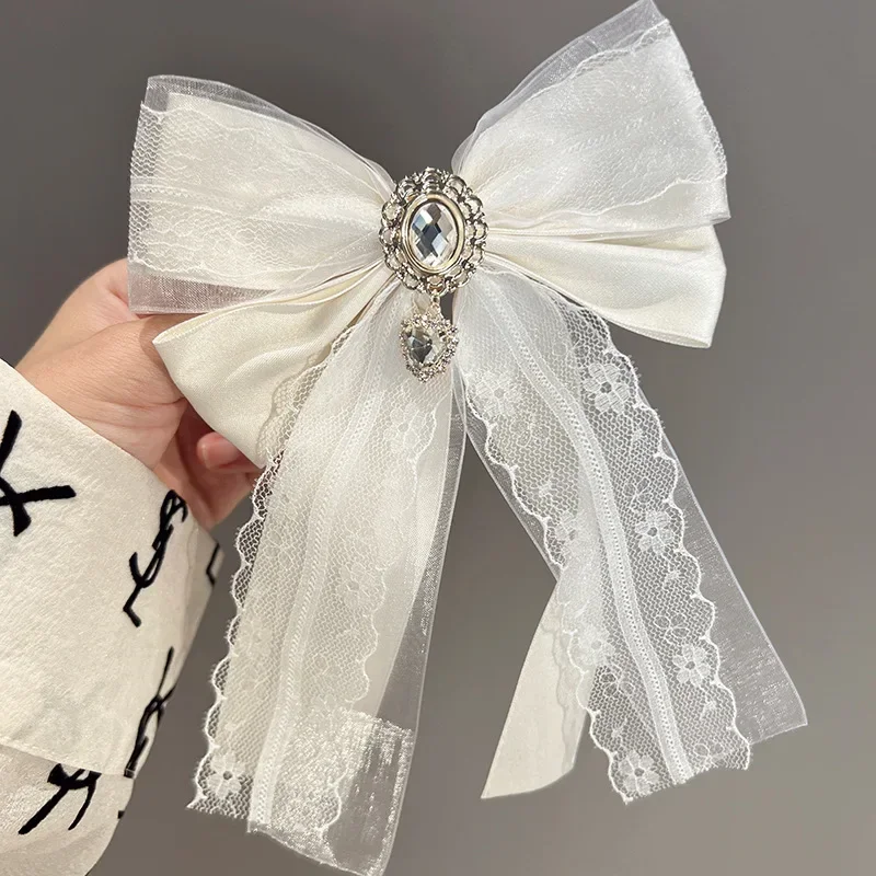 Новая кружевная шпилька для волос двойного назначения в стиле колледжа