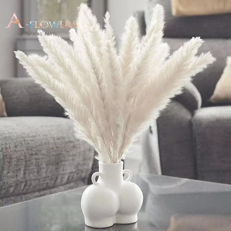 

30pcs Natural Pampas Grass Real Dried Flowers Bouquet for Wedding Christmas Decoration Fluffy Phragmites Boho Home Garden Decor