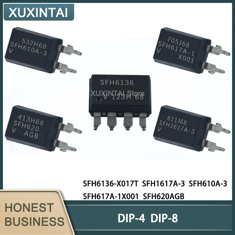 

10 шт./лот SFH6136-X017T SFH1617A-3 SFH610A-3 SFH617A-1X001 SFH620AGB DIP-4 DIP-8