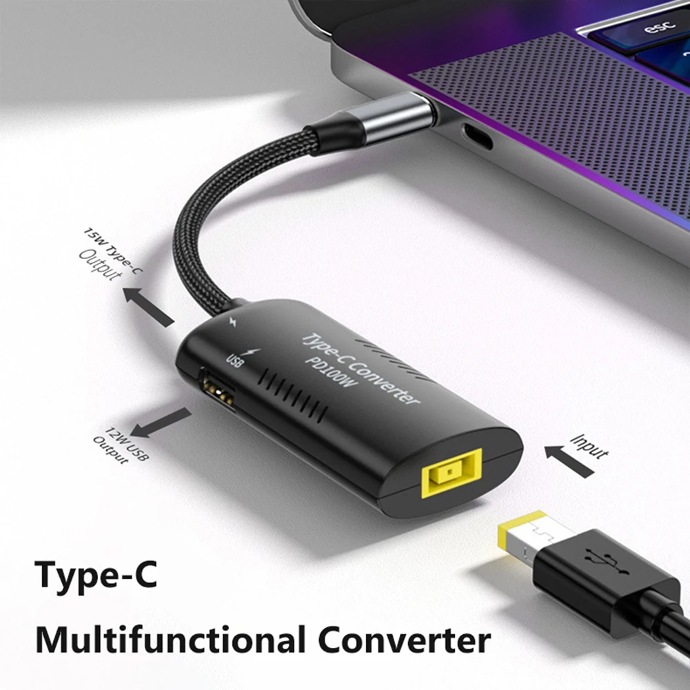 

PD 100W Charger Adapter Nylon Braided Multifunctional Charger Converter Plug And Play Adapter Charger Converter for Mobile Phone