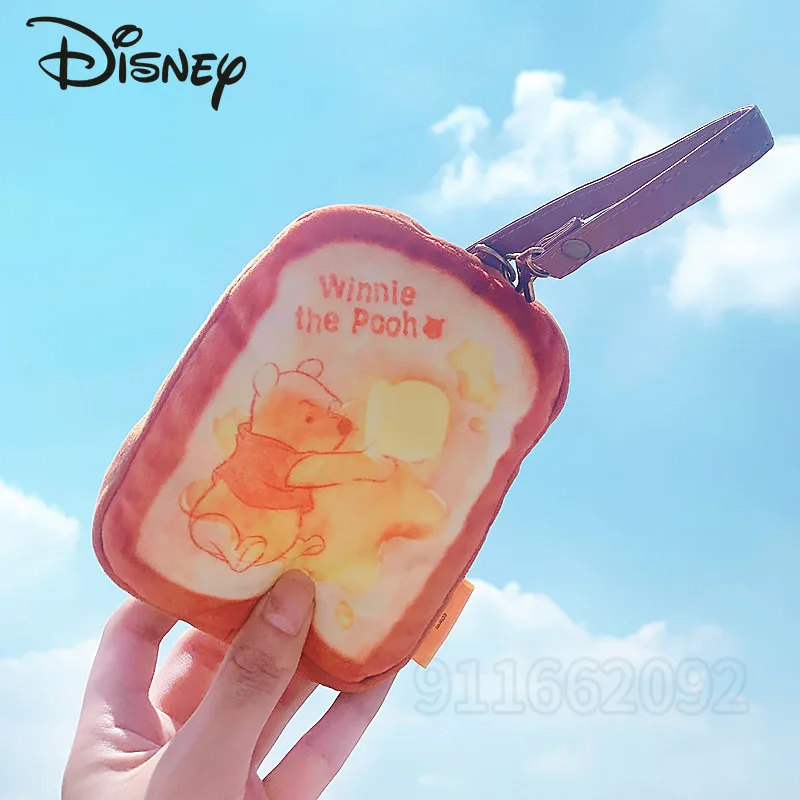 Disney's Winnie The Pooh New Plush Card Bag Cartoon Cute Plush Pendant Fashion ID Card Case High Quality Birthday Gift