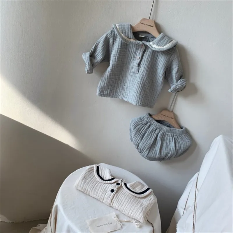 Summer Autumn Baby Clothes Set Toddler Baby Girl Casual Long Sleeve Tops Baby Short Pants Newborn Baby Boy Muslim Outfits