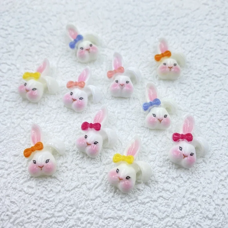 30/60 шт. мини галстук-бабочка кролик дизайн ногтей плоская задняя полимерная