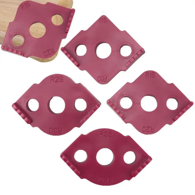Router Stencils For Woodworking 4 Pieces Routing Rounded Corners Locator Router Tools For Right-angle Photo Frame Edge Table