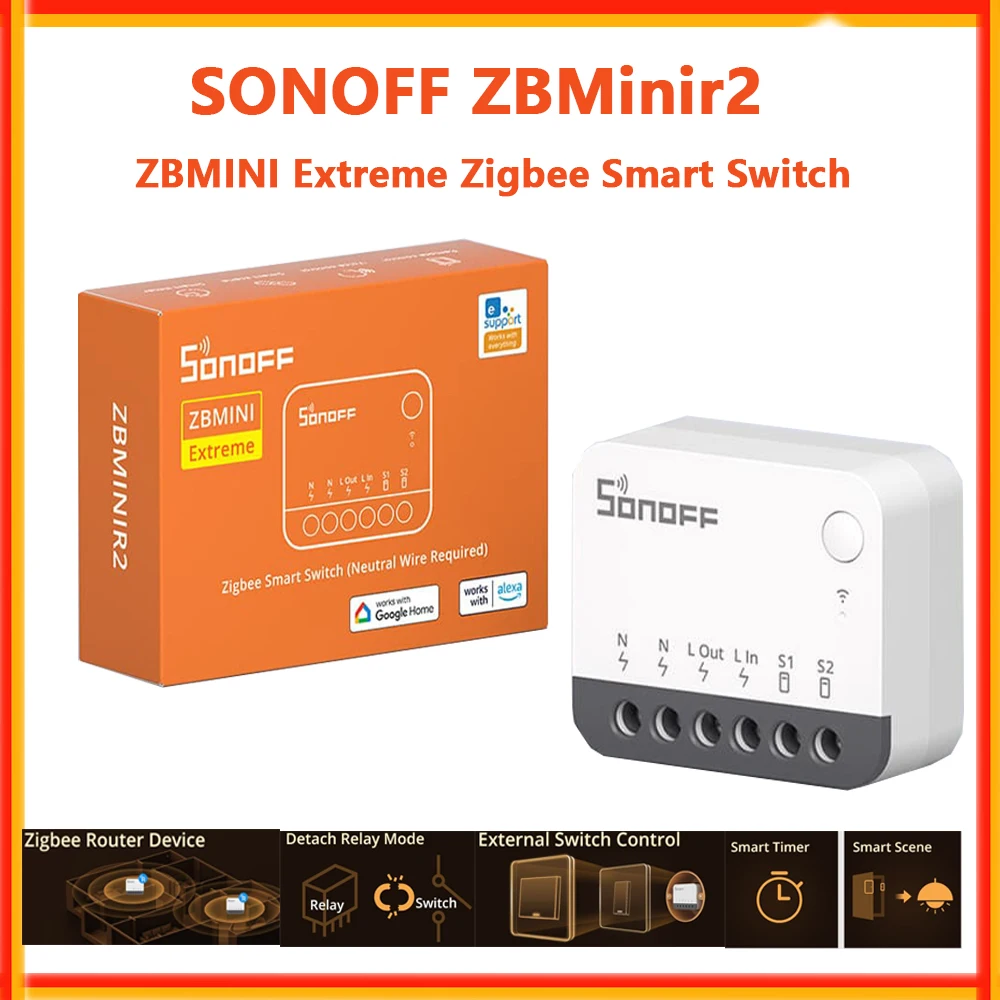 

SONOFF ZBMINIR2 Extreme Zigbee Умный выключатель