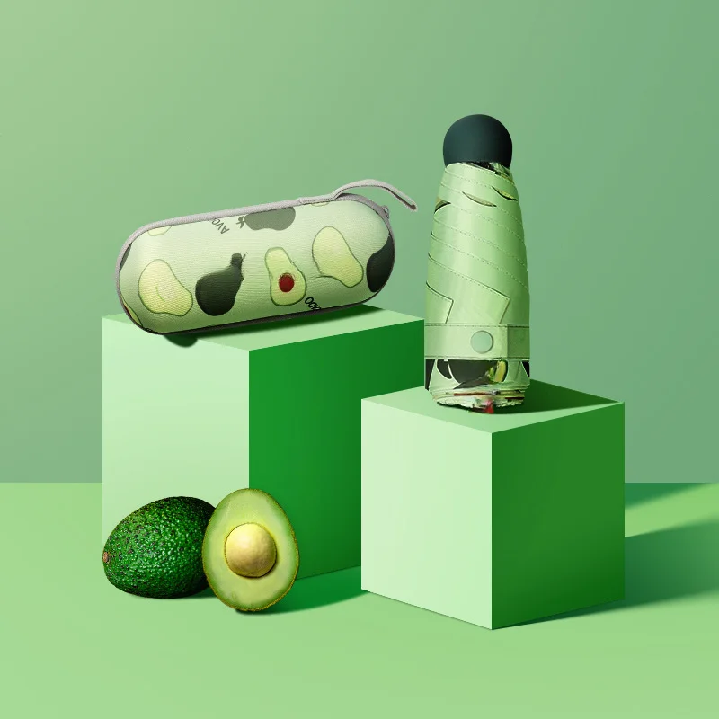 

Карманный мини-зонт в виде капсулы, зонт, планшетофон для защиты женщин от солнца, ультрафиолетового излучения, складной, 5 раз, очень маленький портативный футляр