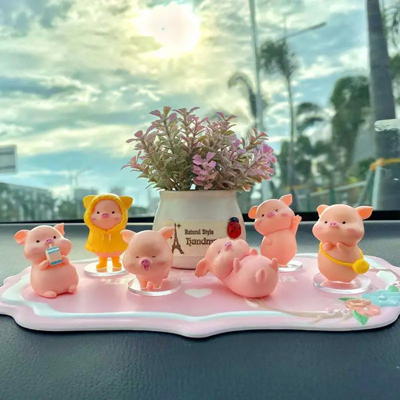 

Car Decoration Cute Cartoon Couples Action Figure Figurines Balloon Ornament Auto Interior Dashboard Accessories for Girls Gifts