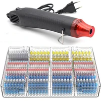 300pcs waterproof electrical wire cable splice terminal kit heat shrink butt crimp terminals solder seal with 300w hot air gun