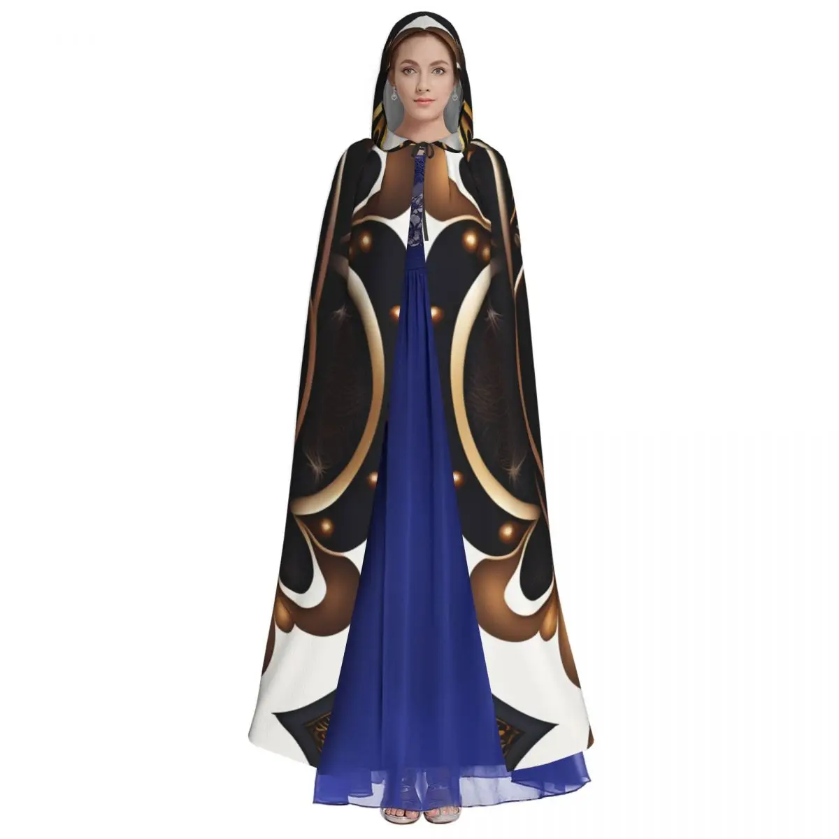 Накидка унисекс Skul с короной и бриллиантами капюшоном из полиэстера аксессуар