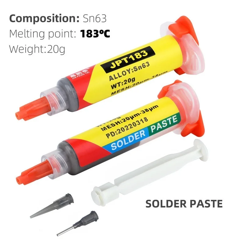 

Melting Point: 183 Solder Paste Needle Tube DIY Welding SMD Component Chip PCB Solder Convenient Fast and Firm