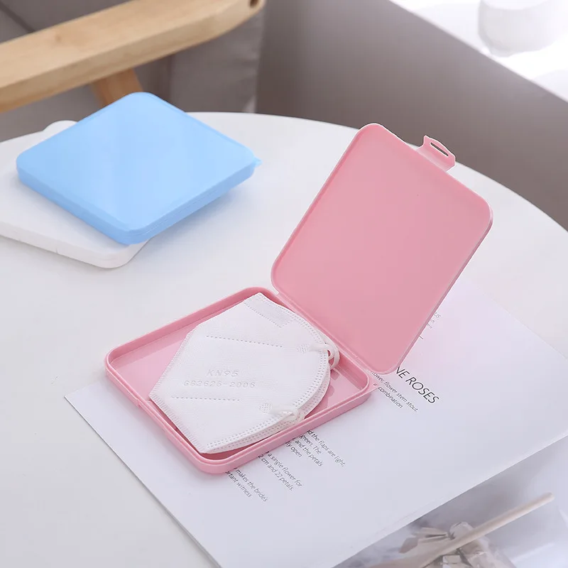 

Квадратный чехол для маски, уличный портативный контейнер для хранения маски для лица, коробки для хранения маски, одноразовый держатель дл...