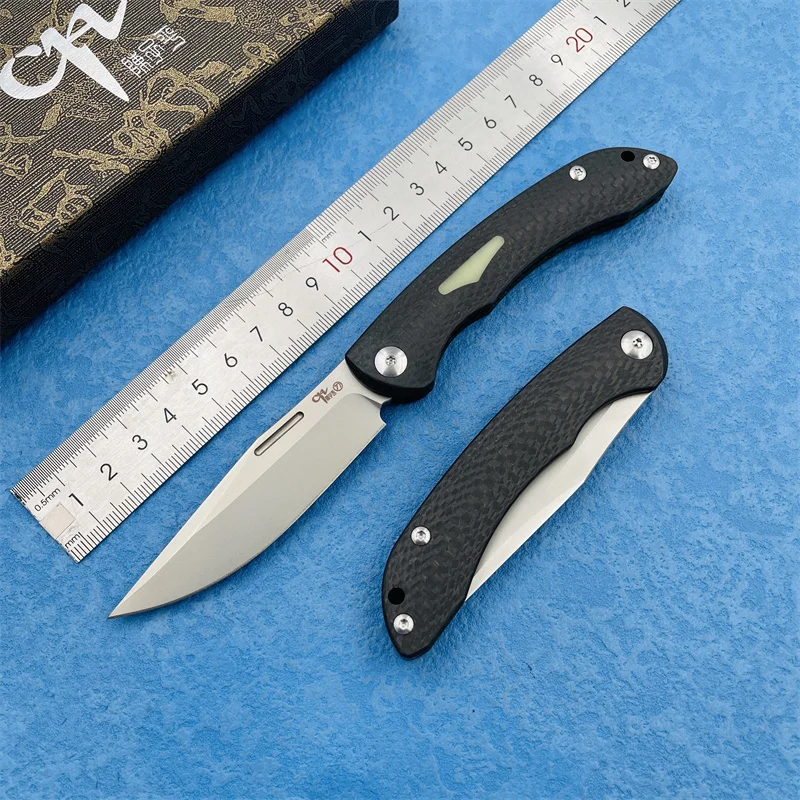 CH карманный складной нож M390 лезвие титановая рукоятка CF открытый охотничий