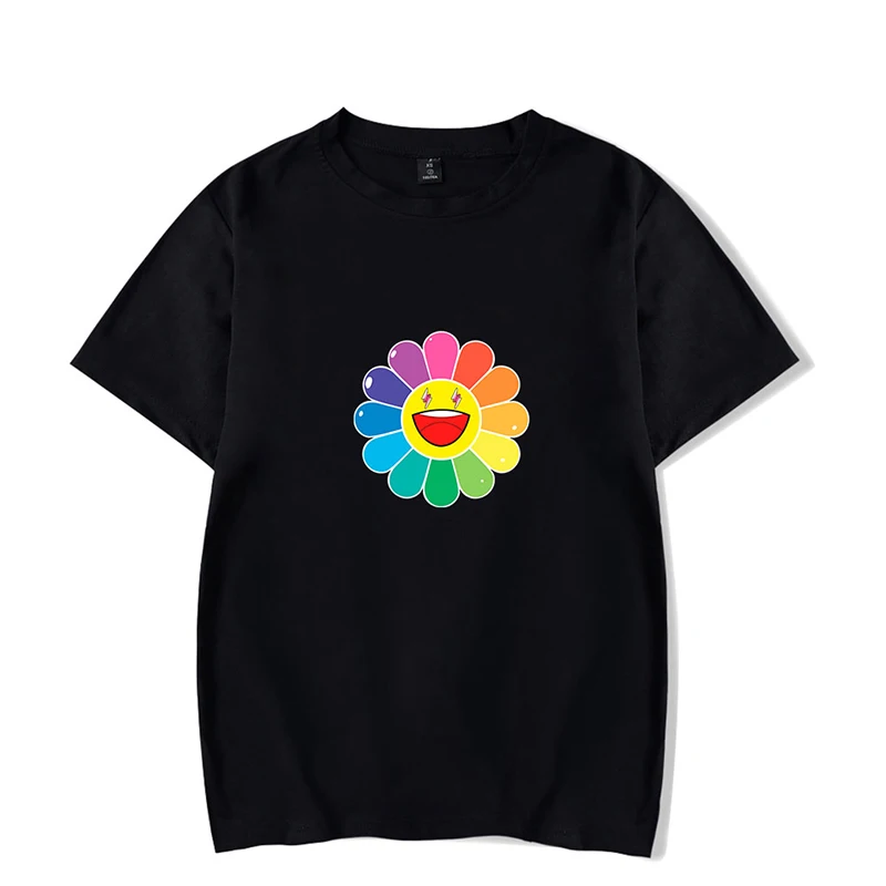 

New New Rainbow Flower J BALVIN T-shirts Cotton Fashion Men Women T-Shirts Short Sleeve Kids T-shirt White Black Tops College st