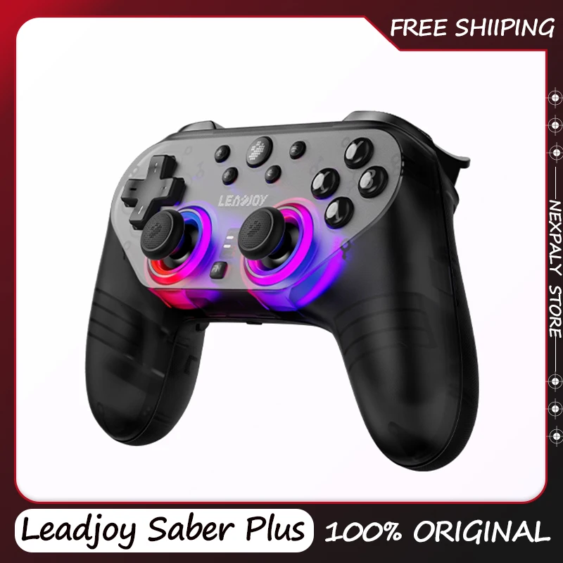 Фото Беспроводной игровой контроллер Leadjoy Saber Plus JS13 Pro TMR с джойстиком 1000 Гц для ПК, Switch, Windows, Android, iOS, FPS-игр. Отличный подарок. №1