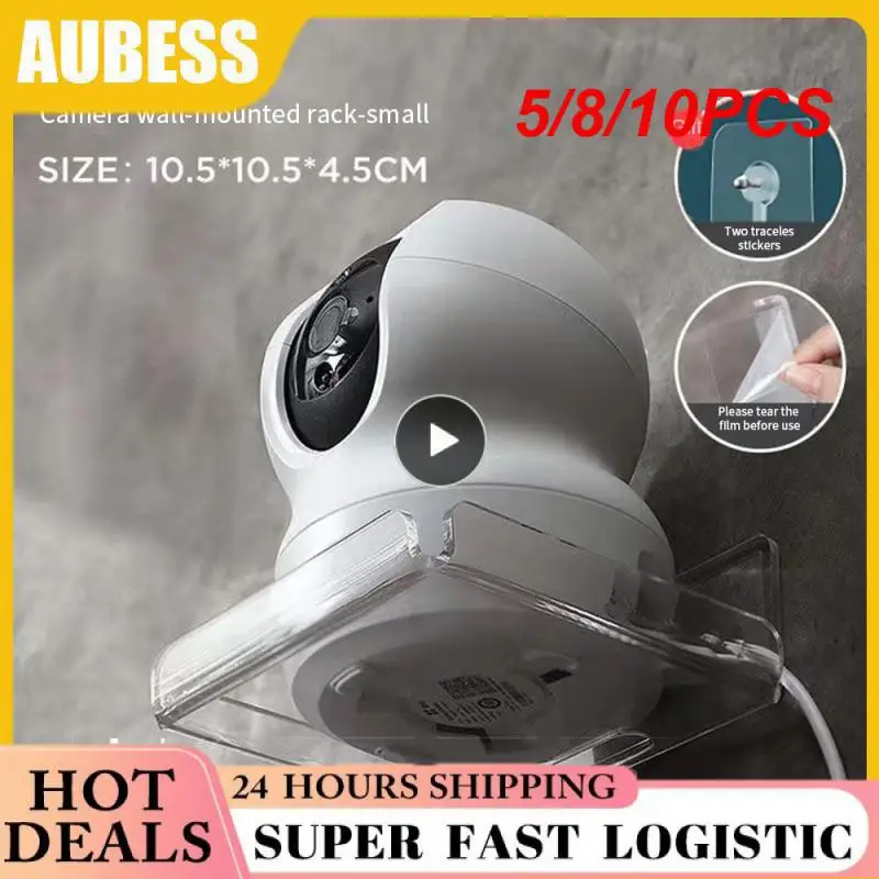 

5/8/10PCS Camera Holder Saving Space Wall Mounting Wall Hanger Hole Free Wall Mounted Home Supplies Small Items Shelf