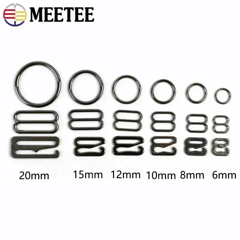 50 комплектов (150 шт.) 6-25 мм металлическая пряжка для бюстгальтера бикини