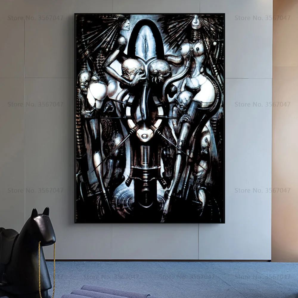 CP121 плакаты и принты Hr Giger Li II инопланетянин ужас картина искусство холст