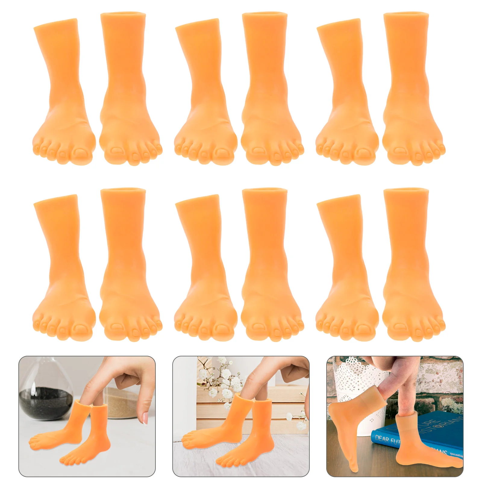 

Toyvian Toddler Toys Little Feet Fingers 6 Pairs Finger Feet Set Puppet Tiny Feet Small Feet Mini Puppets Left& Right Feet