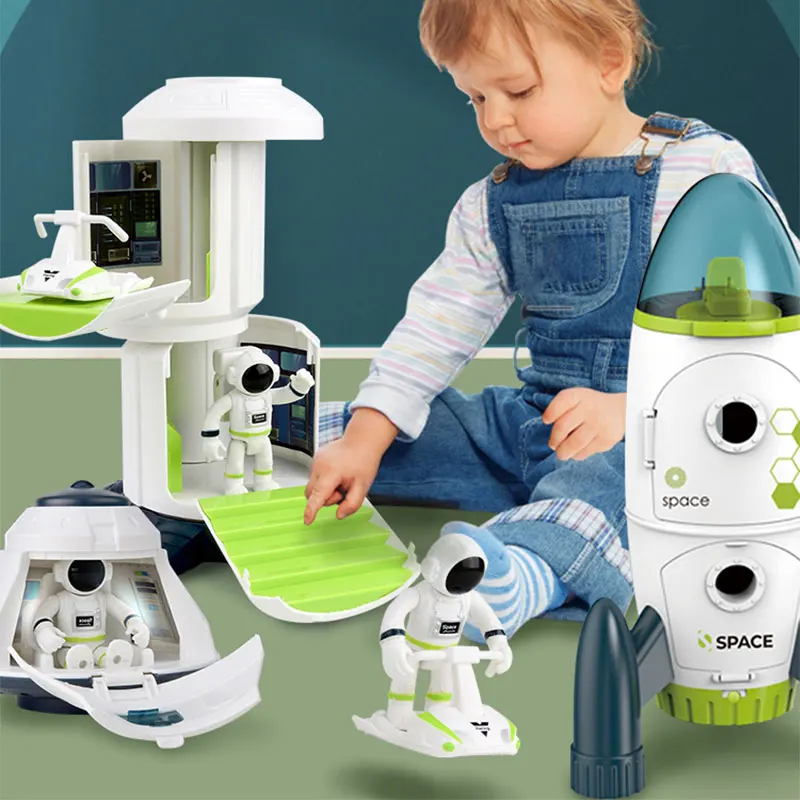 

Children Space Model Toy Shuttle Space Station Rocket Aviation Series Spaceship Explore the Universe Boys Educational Toys