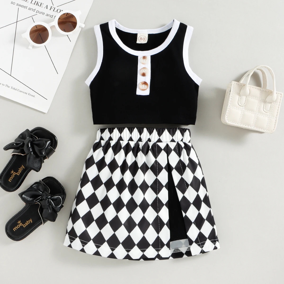 FOCUSNORM летний модный детский комплект одежды для девочек из 2 предметов женский