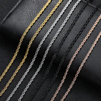 3mm stainless steel twisted rope chain necklaces for men women hip hop titanium steel choker fashion party jewelry