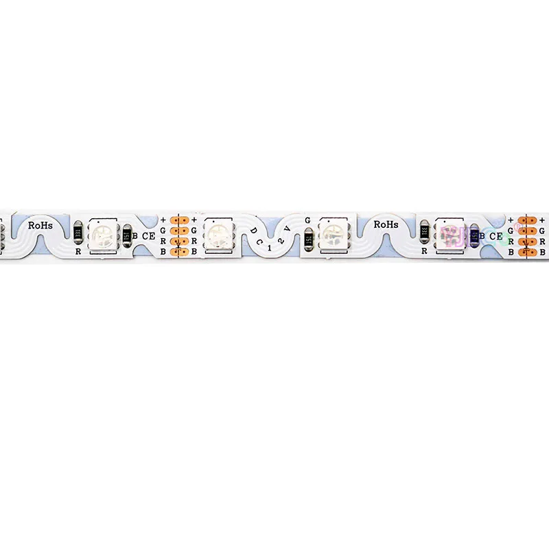 Гибкая гибкая светодиодная лента s/m, 48 светодисветодиодный Дов, 60 светодиодов s/m, 5 м, 12 В, SMD 5050, RGB, белый/теплый белый свет, не Водонепроницаемая IP20