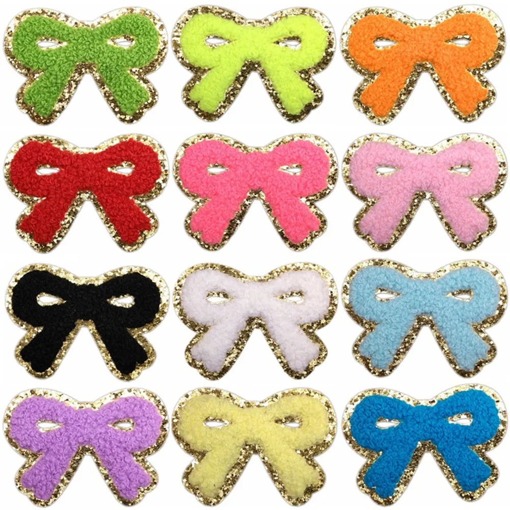 

Карнавальный цветной галстук-бабочка, популярный вышитый логотип, аксессуары для одежды, женские нашивки, сумка для утюга, одежда для детей, сделай сам