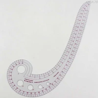 transparent diy craft tool multifunctional measuring supplies curve ruler plastic comma shaped sewing tools