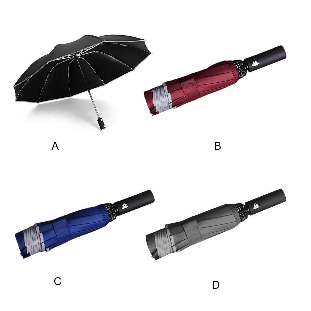 

Автоматический зонт, складной, с отражающей полосой