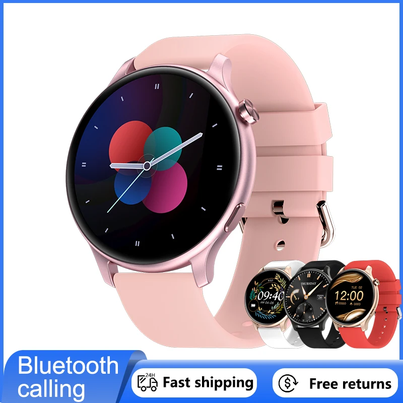 

Женские Смарт-часы с циферблатом, 1,28 дюйма, Пульсометром