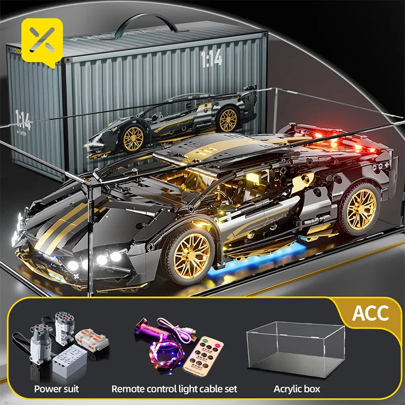 1:14 Набор строительных блоков для суперкара технология взрослых сборная модель