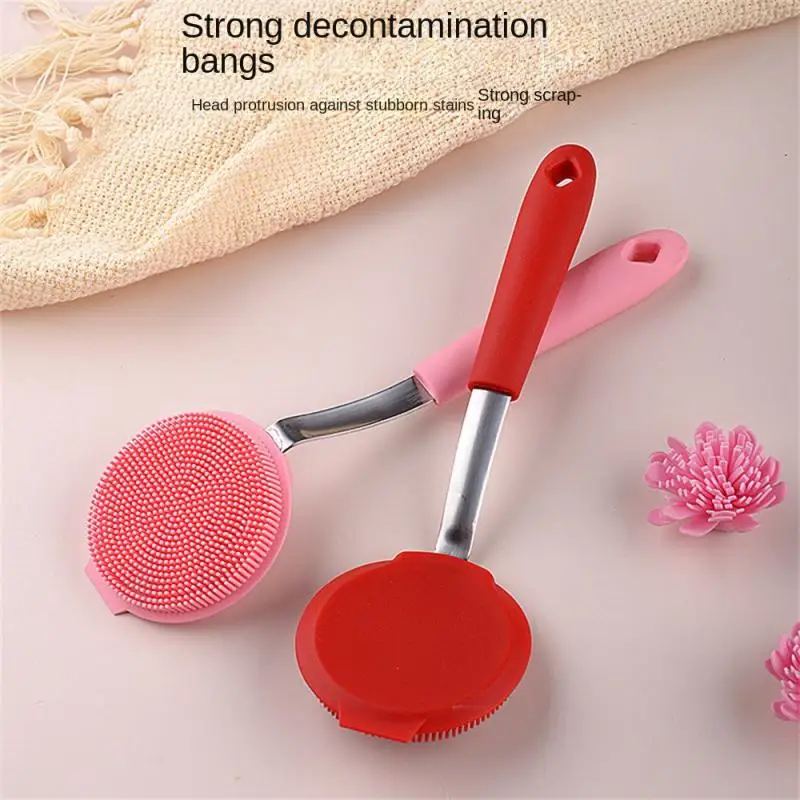 

Щетка для мытья посуды с длинной ручкой 2023, кухонная щетка для мытья посуды 11x7,5 см, антипригарная щетка для чистки кастрюль, мягкая щетка для посуды, щетка для мытья посуды