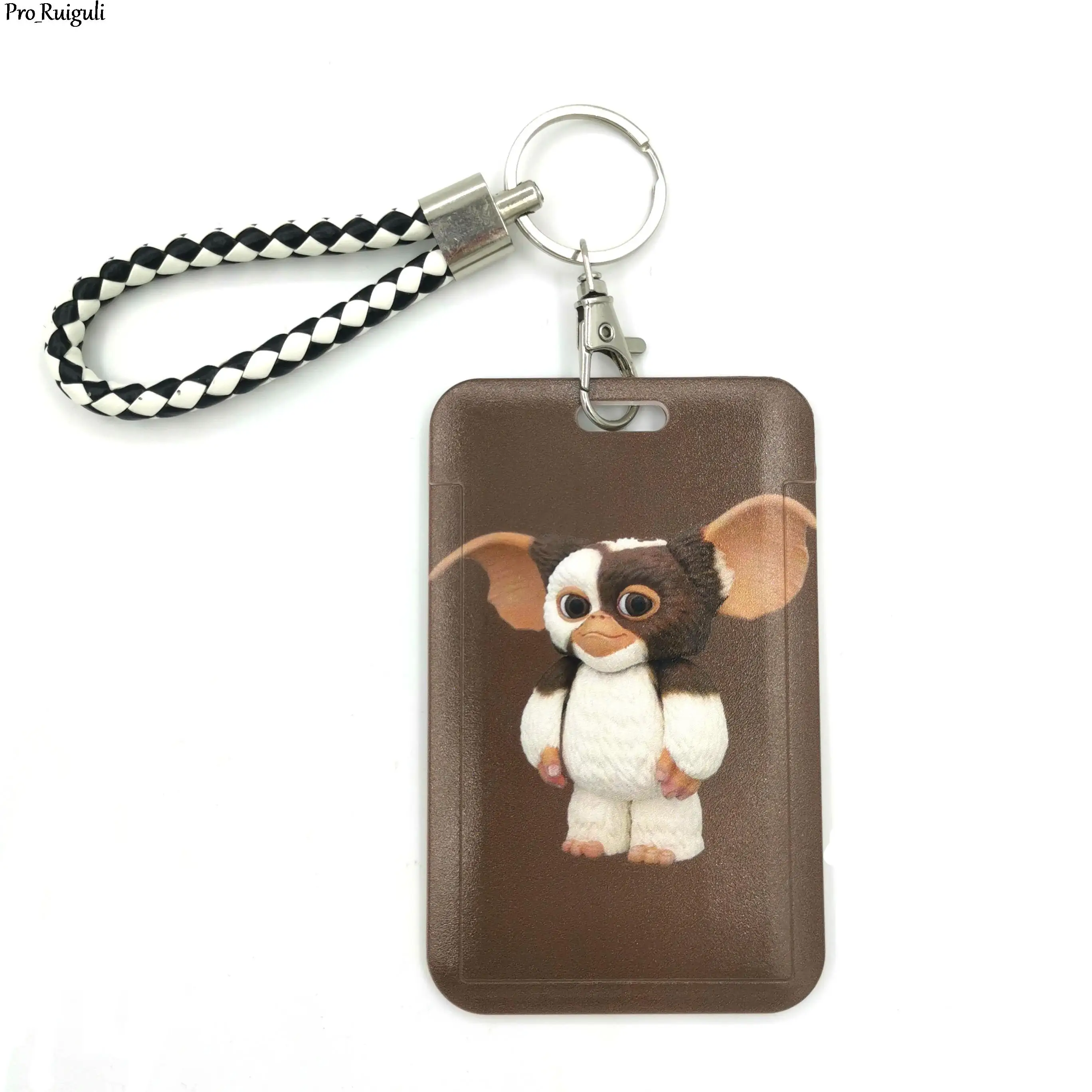 

Gremlins Gizmo Movie Card Holder Women Men Business Lanyard Badge Card Case Women Cover Lanyard ID Card Holder Bags