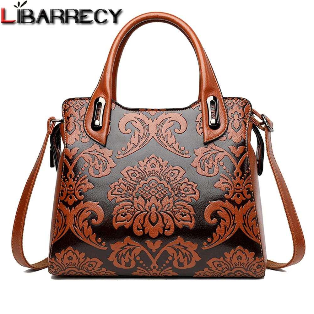 

Flower Pattern Ladies Handbag New Multifunctional Ladies Shoulder Bag Luxury Designer High Quality Leather Women Crossbody Bags