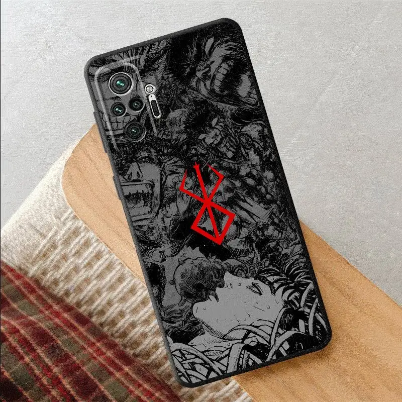 Чехол для телефона Berserk Comics Anime Cool Xiaomi Redmi Note 7 8 T S 10 11 12 Pro ProPlus 13