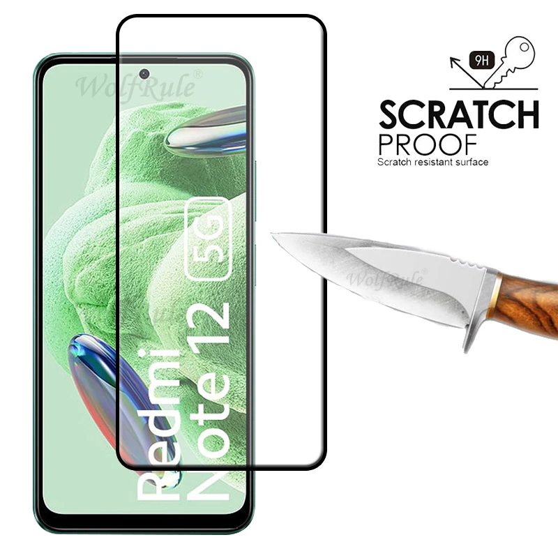 4-in-1 For Redmi Note 12 5G Glass Redmi Note 12 Pro 5G HD 9H Full Glue Cover Screen Protector Xiaomi Redmi Note 12 5G Lens Glass
