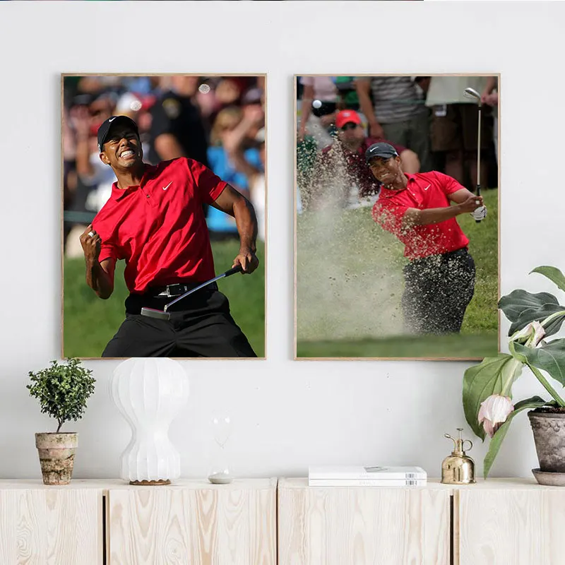 

Canvas Painting Wall Art Forest Tiger Greatest Golf Champion Poster And Prints Sport Celebrity Living Room Home Decor HD Picture