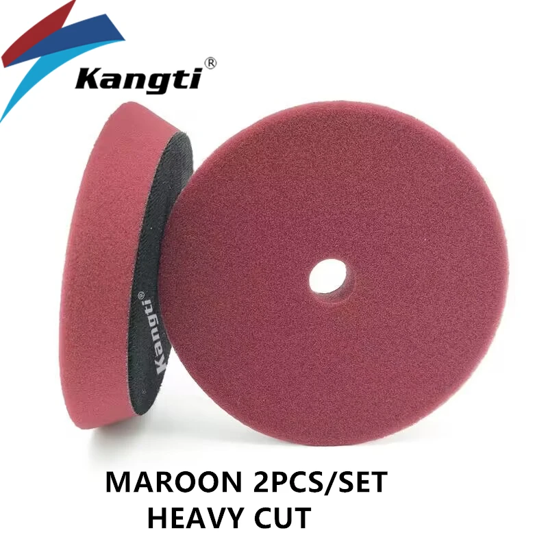 

Kangti 2 шт. 5 дюймов автомобильный губка для полировки полировальная подушечка плоская полировальная подушечка с крючком и петлей удаляет царапины для полировки/вощения