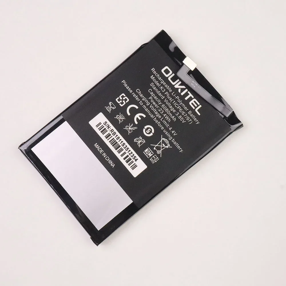 Высококачественный аккумулятор OUKITEL 6080 мАч K3 для смартфона Plus K3Plus Bateria