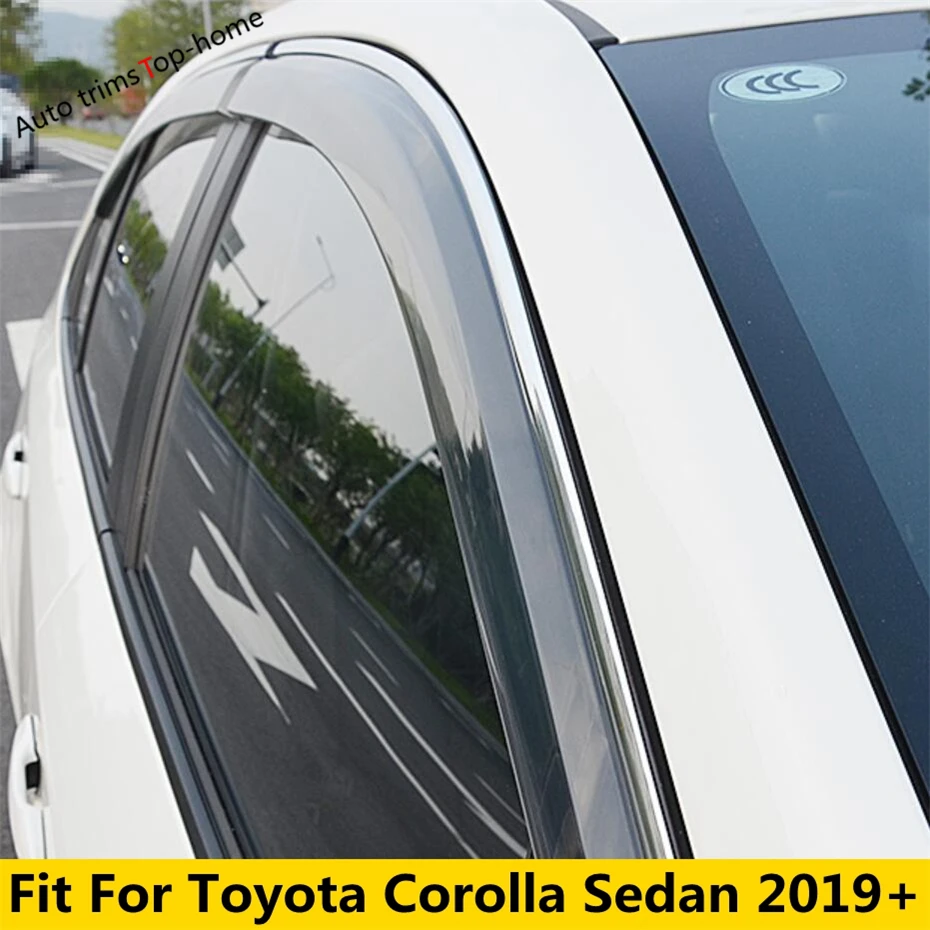 

Car Side Window Rain Guard Sun Wind Smoke Tinted Visors Shade Shelter Protector Accessories For Toyota Corolla Sedan 2019 -2023
