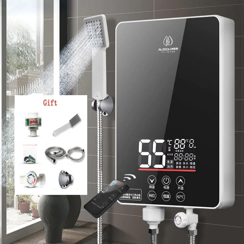 6000W Portable Electric Water Heater Instant Heating Constant Temperature Household Bathroom Shower Machine Energy-saving